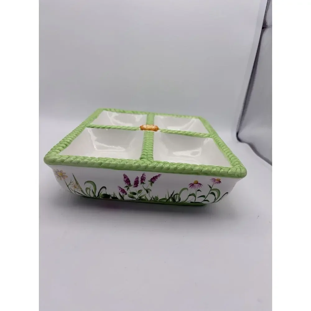 Vintage Relish/spread/tea/dip/veggie/cheese/meat Divider/divided Dish. Vintage